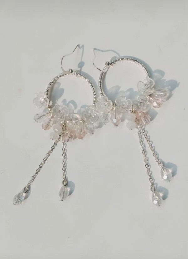 White Chandelier Earring