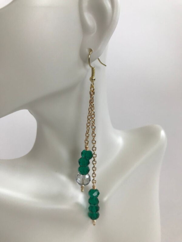 Green Glassbead Earring